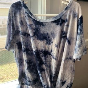 Blue Tie Dye Top